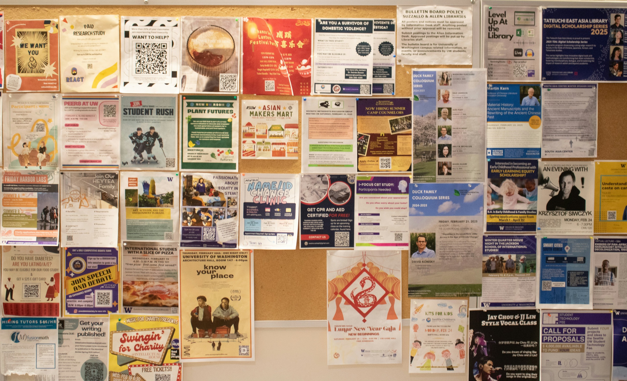 printed flyers notice board