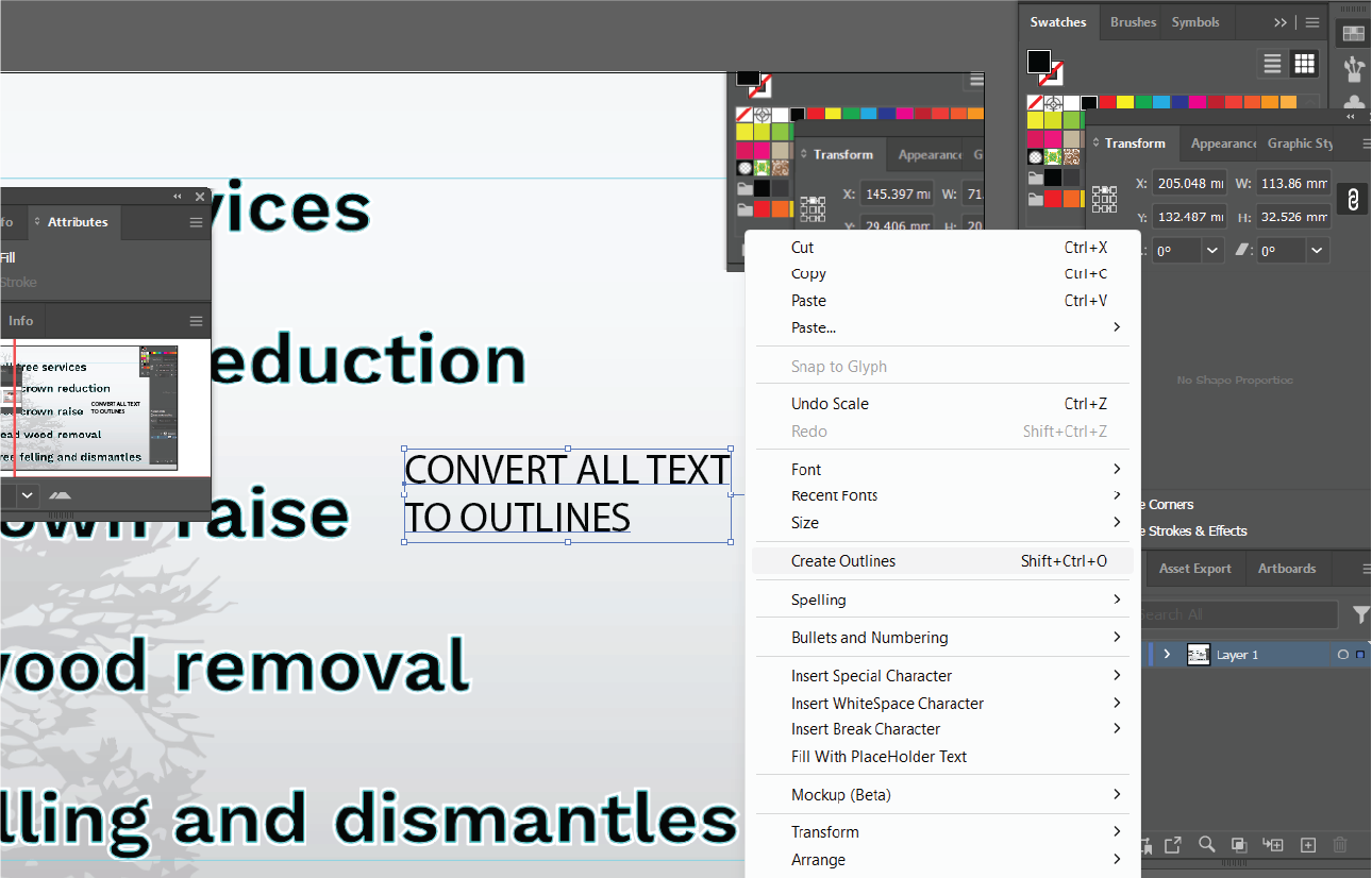 convert text to outlines